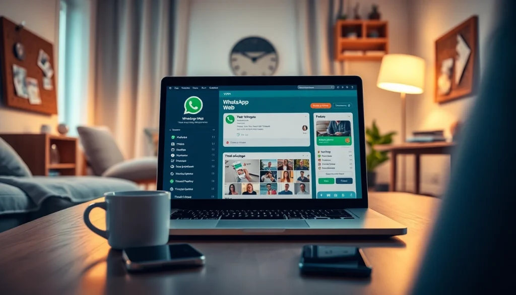 展示 WhatsApp Web 的消息功能，配合快连VPN 实现安全通信