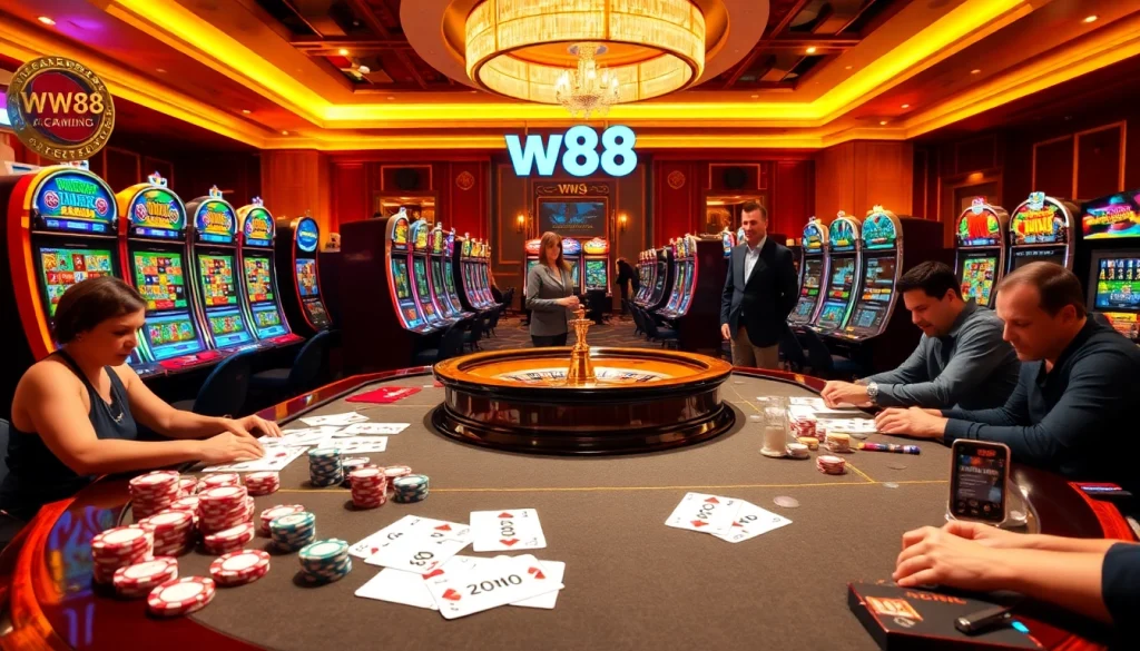 ww88 online casino gaming with vibrant atmosphere and exciting table games